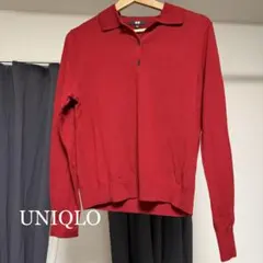 【UNIQLO】ユニクロ（L）メリノポロセーター ニット カーディガン