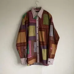 希少　Paul Smith PATCHWORK パッチワークシャツM