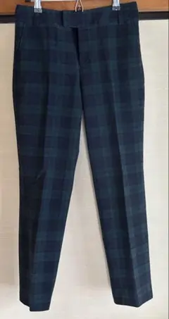 チェック柄 クロップドパンツ