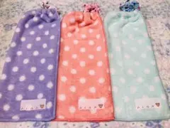 再販☆おりこうエプロン☆ ふわふわ☆一重☆かわいいネームタグくまさくらんぼ
