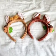 ディズニー　カチューシャ　チップとデール　2つ　まとめ売り　♡