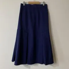 anySiS 春 フレアロングスカート オンワード ブルー系 サイズ2 【M】