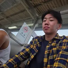 イエロー×ネイビー チェック柄 半袖シャツ