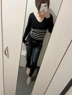Delyle NOIR ボーダーニット 秋冬