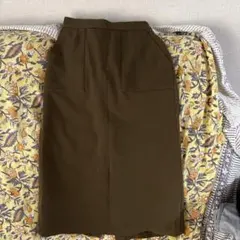 NANO universe ダークブラウン タイトスカート
