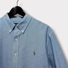ラルフローレン オックスフォードBDシャツ ストレッチ 青 XL