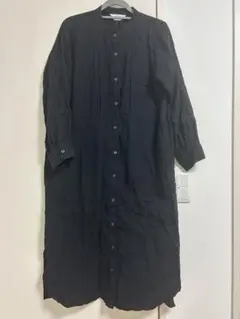 美品　studio CLIP 黒色長袖ロングワンピース
