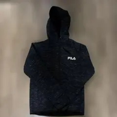 FILA ジップアップパーカー ブラック メランジ 裏起毛