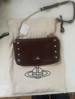タグ付き巾着付き❗️Vivienne Westwood ショルダーバッグ ブラウンのサムネイル