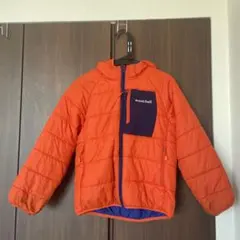 mont-bell フード付き中綿コート オレンジ