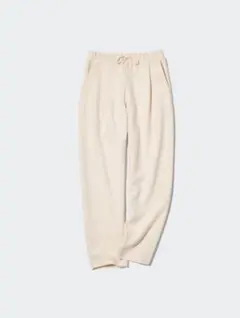 【新品】UNIQLO ドライスウェットタックテーパードパンツ　ホワイト