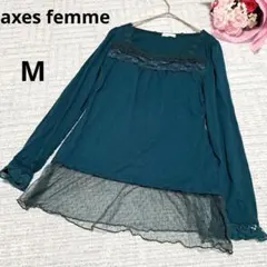 ★ axes femme アクシーズファム チュニックトップス ダークグリーンM