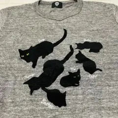 黒猫　藤井フミヤ　FF Tシャツ 素材シルク・レーヨン・ポリエステル　Mサイズ