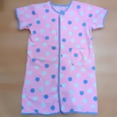 ベルメゾン フリーススリーパー 半袖 130cm ドット柄