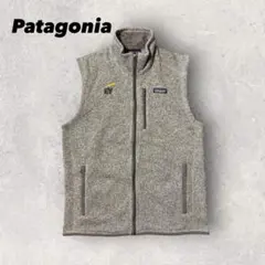 【パタゴニア】フリースベスト　ベターセーター　M グレー　刺繍デザイン　美品　f