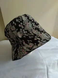 花柄刺繍 バケットハット
