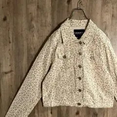 FOREVER21 ジャケット　ヒョウ柄　アニマル　個性的　ベージュ　L17