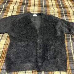WEGOブラック シャギーカーディガン M