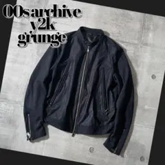 00s single riders jacket crocodile y2k