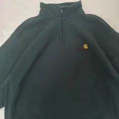 【人気デザイン】Carhartt WIP ハーフジップ　スウェット　刺繍ロゴ