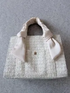 ギャザーハンドルスクエアトートバッグ NICE CLAUP