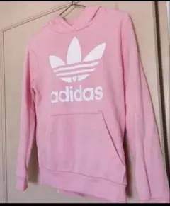 adidas ピンク フード付きパーカー 160cm