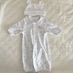 秋冬　50〜60サイズ　ツーウェイオール+帽子２点セット