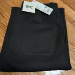 ユニクロC　スウェットワイドパンツ　ブラック M