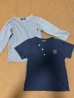 COMME CA ISM 半袖シャツと長袖Tシャツのセット 100cm