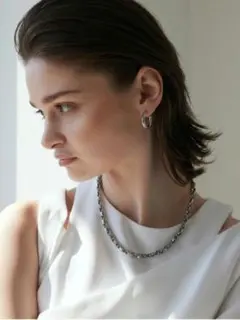 cene ボリュームチェーンネックレス　シルバー　セネ