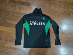 ATHLETA 長袖シャツ ブラック/グリーン 150