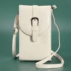 【おすすめ商品】クロコダイル柄のショルダー & クロスボディバッグ　ホワイト