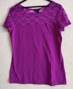 【新品、未使用品】H&M レースショルダー　カットソー