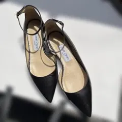 JIMMY CHOO アンクルストラップ　ローヒール　38