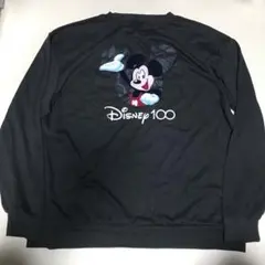 disney 5L ディズニー スウェット 黒 トレーナー 100周年記念 長袖