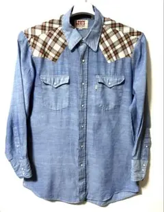 Levi's 長袖 ウェスタンシャツ アメリカ製 ビンテージ チェック70年代