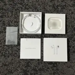 Apple AirPods 箱/充電ケーブル/シリコーン製イヤーチップ付き