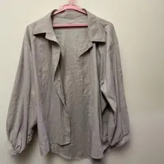 グレー バルーンスリーブ シャツ Fサイズ