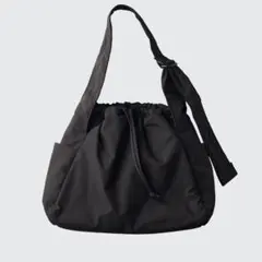 【美品】UNIQLO ソフトパフィーショルダーバッグ　ブラック