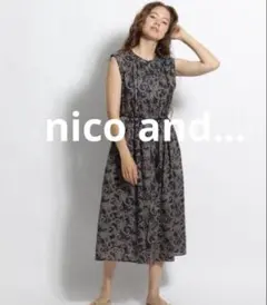 ニコアンドniko and …ノースリーブワンピース【F】ネイビー　ペイズリー