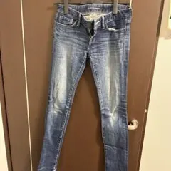 BLACK by moussy スキニーデニム ダークブルー