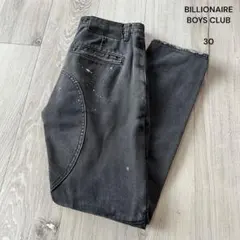 ビリオネアボーイズクラブ バイカーデニムパンツ ブラック 30 ダメージ加工