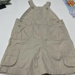 GAP ベージュ コットンオーバーオール 90cm