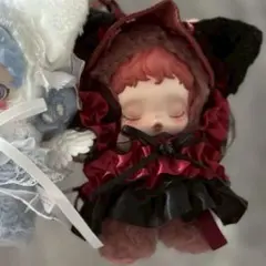 スカルパンダ POPMART 黒猫　猫耳　2点セット 着せ替え　ぬいぐるみ服