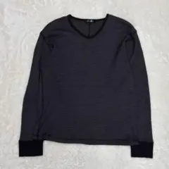 archive y2k black v neck cut sew