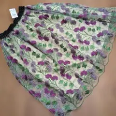 タグ付き未使用　アクシーズファム　花柄刺繍スカート