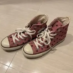 Converse All Starコーデュロイ ピンク 星柄