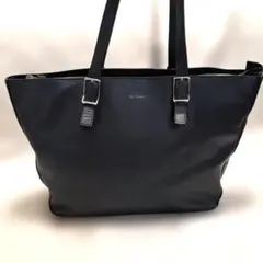 【美品】ポールスミス レザー トートバック ビジネスバッグ ネイビー