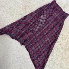 Mila Owen チェック柄スカート ピンク系 オシャレ 総柄 キレイめ