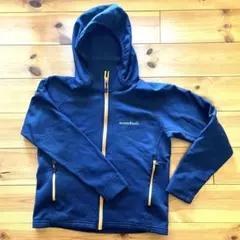 モンベル　ネイビー パーカー裏起毛　140